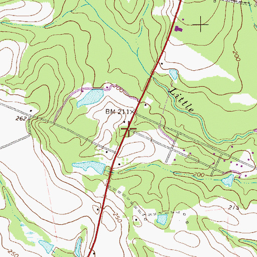 Topographic Map of Faith Church, GA