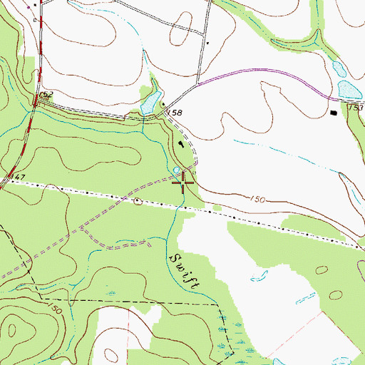 Topographic Map of Hickson Bridge (historical), GA