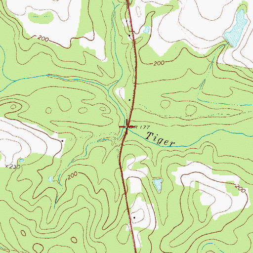 Topographic Map of Holmes Bridge, GA