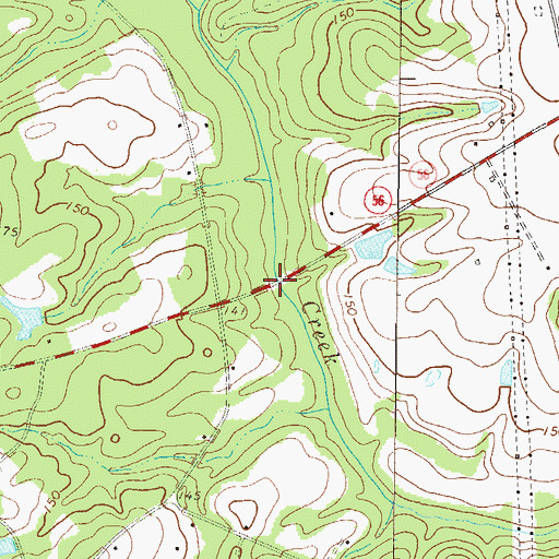 Topographic Map of Odom Bridge, GA