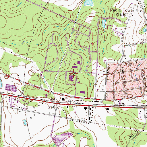 Topographic Map of Robert Toombs Christian Academy, GA