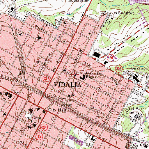 Topographic Map of Saint Paul African Methodist Episcopal Church, GA