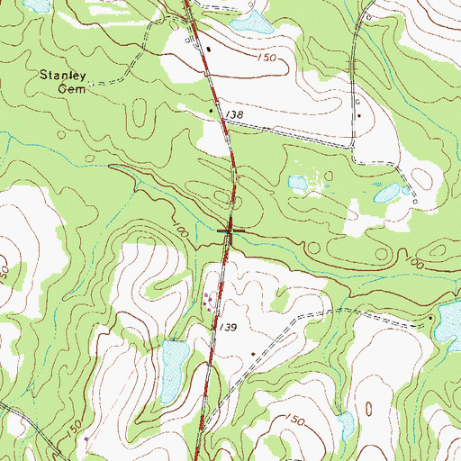 Topographic Map of Stanley Ford Bridge, GA