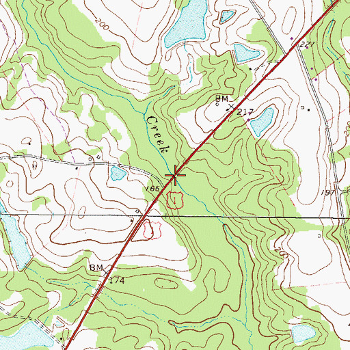 Topographic Map of Thompson Bridge, GA