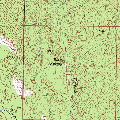 Topographic Map of Slate Spring, AZ