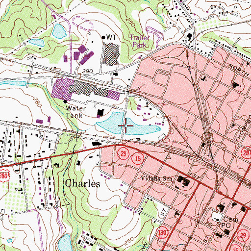 Topographic Map of Twin Lakes, GA