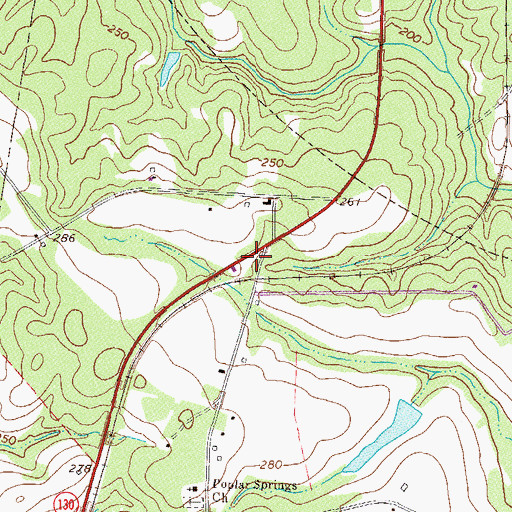 Topographic Map of Vidalia Church, GA