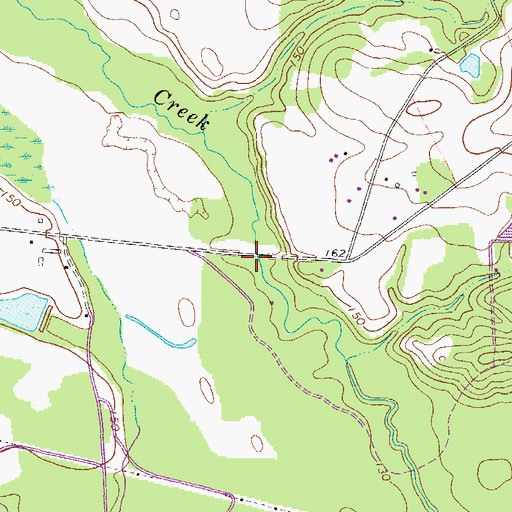 Topographic Map of Wilkes Bridge, GA