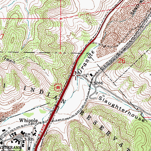 Topographic Map of Slaughterhouse Gulch, AZ