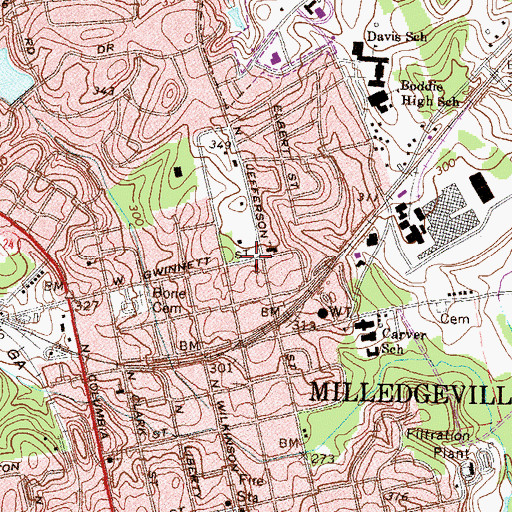 Topographic Map of The Church of Jesus Christ of Latter Day Saints, GA