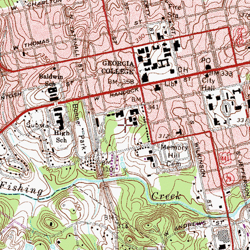 Topographic Map of Governors Square (historical), GA