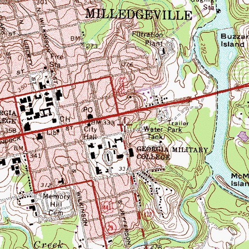 Topographic Map of Marion Ennis Health Center (historical), GA