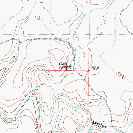 Topographic Map of Cow Tank, AZ