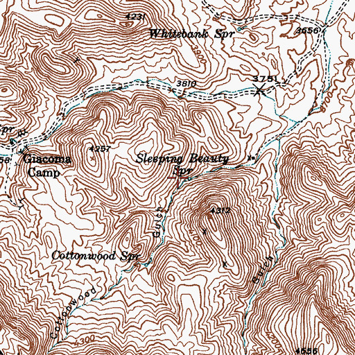 Topographic Map of Sleeping Beauty Spring, AZ