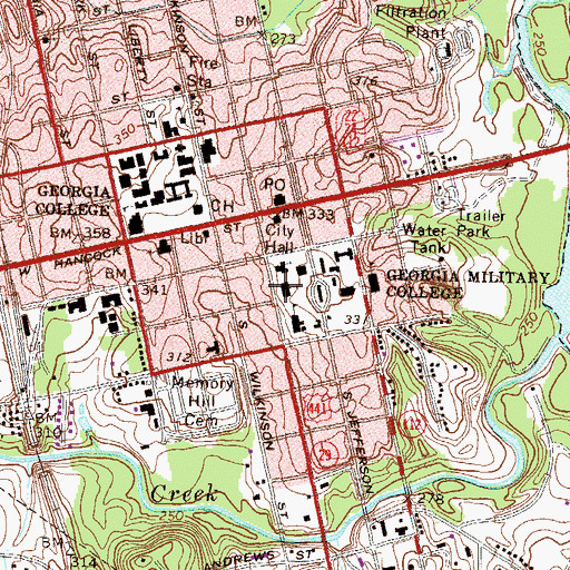 Topographic Map of Saint Stephens Episcopal Church, GA