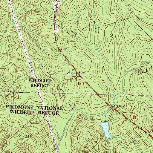 Topographic Map of Camp Willis, GA