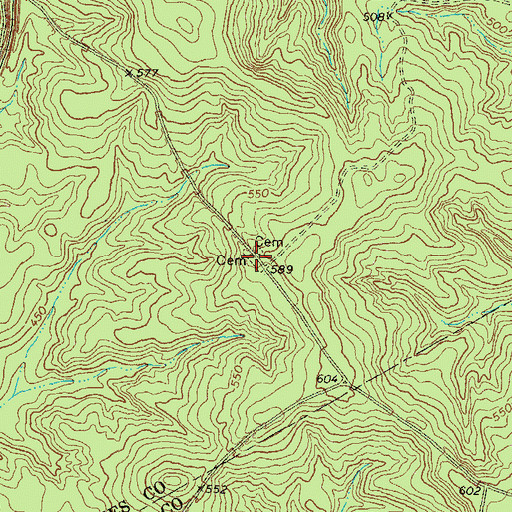 Topographic Map of Happoldt - Stevens Cemetery, GA