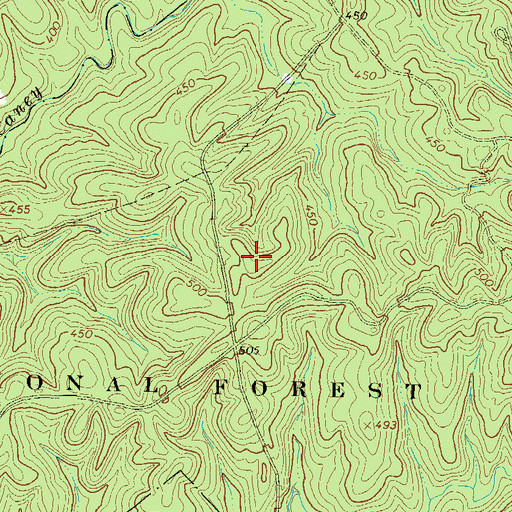 Topographic Map of Hitchiti Experimental Forest, GA
