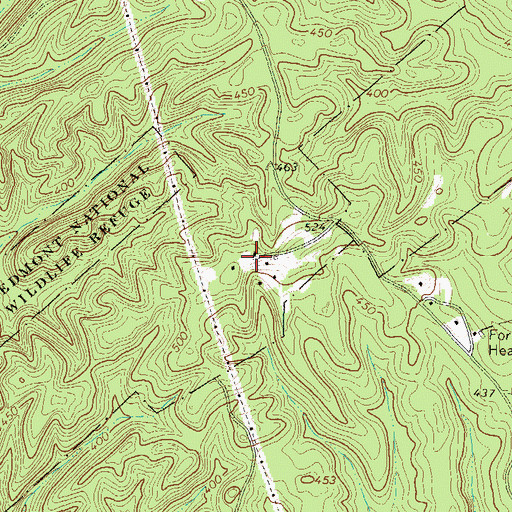Topographic Map of Jarrell Plantation State Historic Site, GA