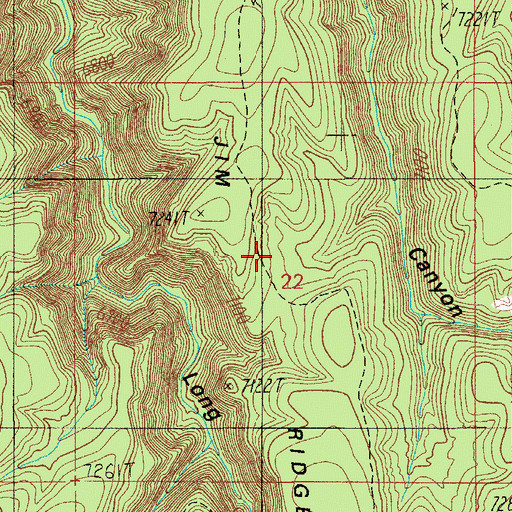Topographic Map of Slim Jim Ridge, AZ
