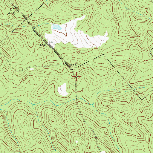 Topographic Map of Piney Grove Church (historical), GA