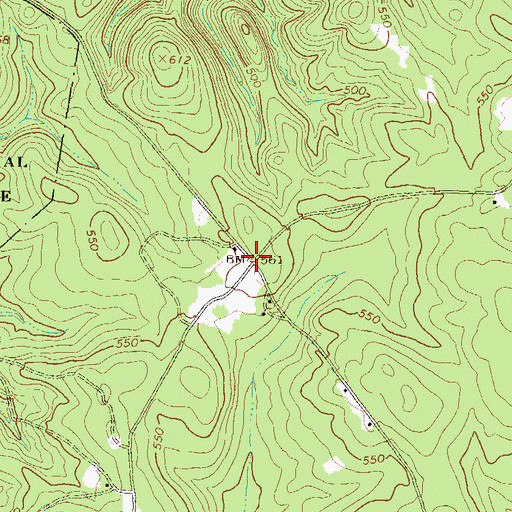 Topographic Map of Smalls Crossing (historical), GA