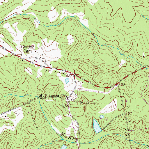 Topographic Map of Three Points, GA