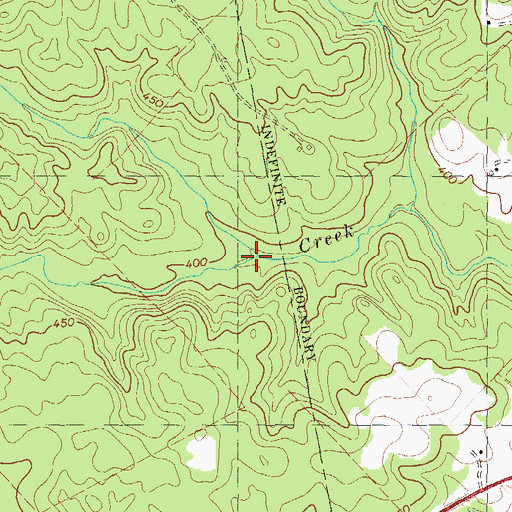 Topographic Map of Tyson Branch, GA