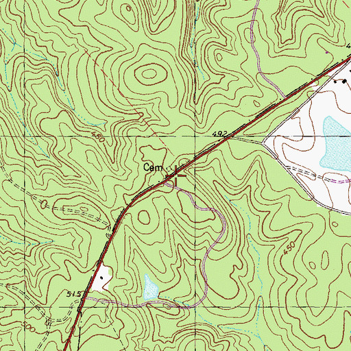 Topographic Map of Wiles Chapel (historical), GA