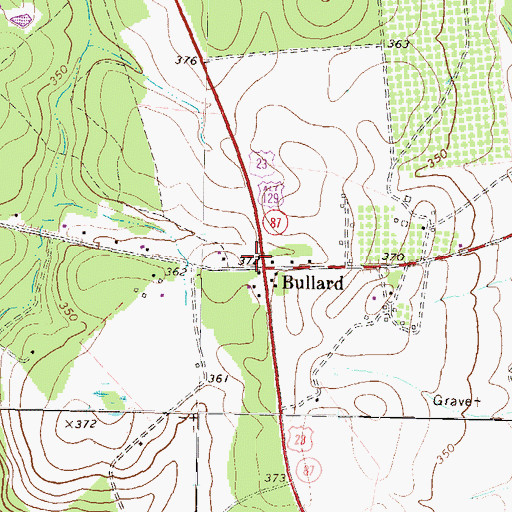 Topographic Map of Bullard School (historical), GA