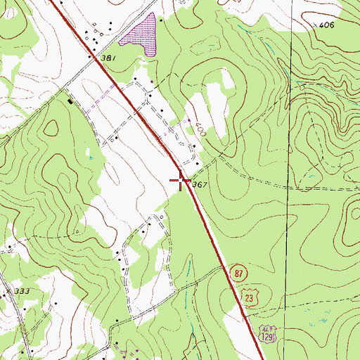Topographic Map of D D Memorial Church, GA
