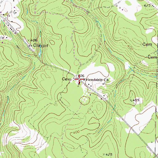 Topographic Map of Davidsons Academy (historical), GA