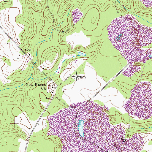 Topographic Map of Epps - Champion Cemetery, GA
