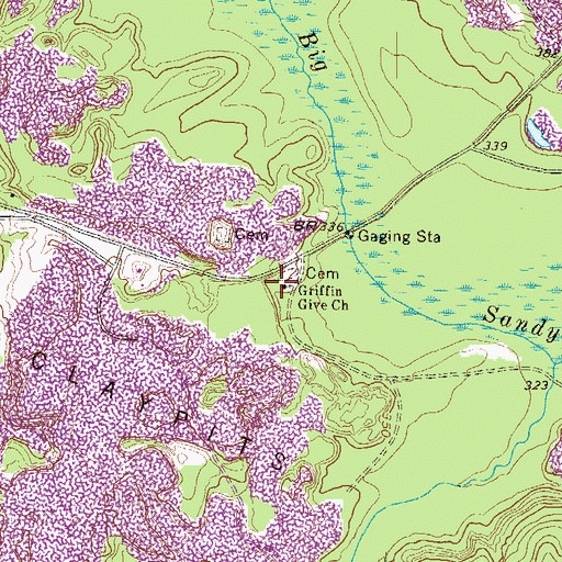 Topographic Map of Griffin School (historical), GA