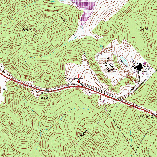 Topographic Map of Mount Zion Church, GA