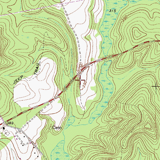 Topographic Map of Twiggs County, GA