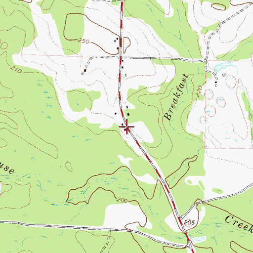 Topographic Map of Church of God, GA