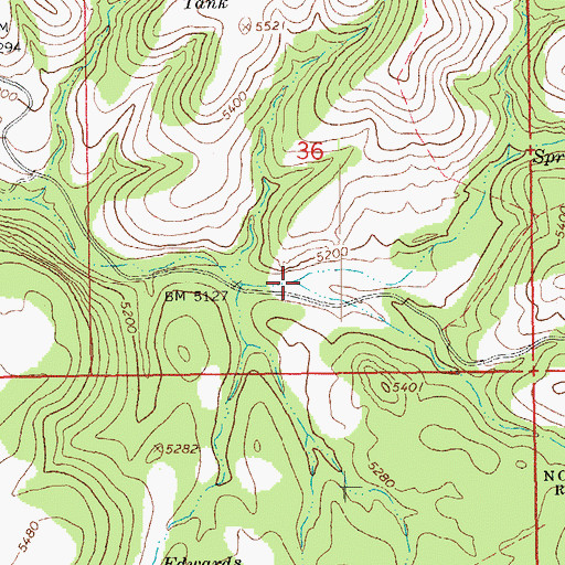 Topographic Map of Smith Canyon, AZ