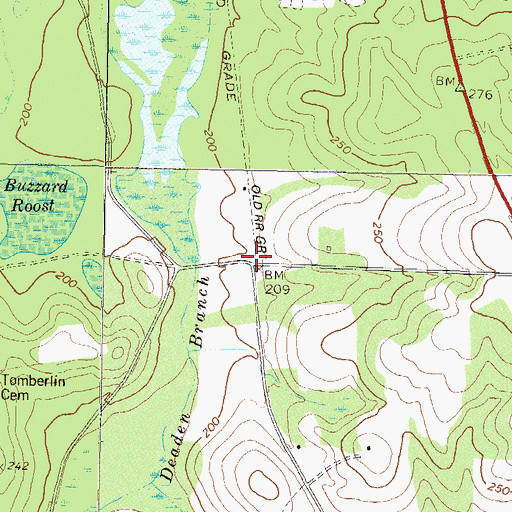 Topographic Map of Forest Glen, GA