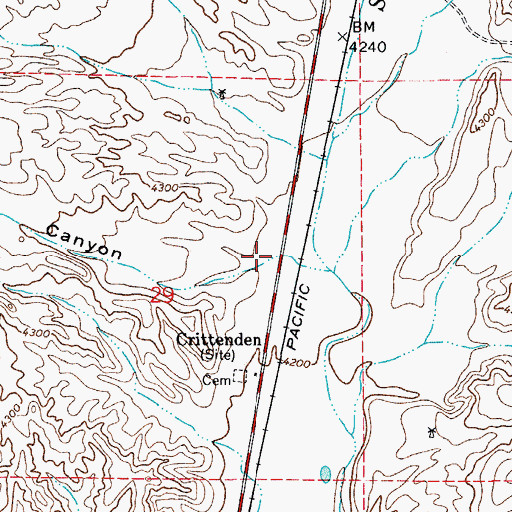 Topographic Map of Smith Canyon, AZ