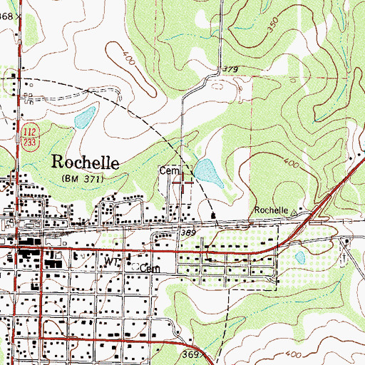 Topographic Map of Morningside Cemetery, GA