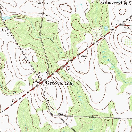 Topographic Map of African Methodist Episcopal Cemetery, GA