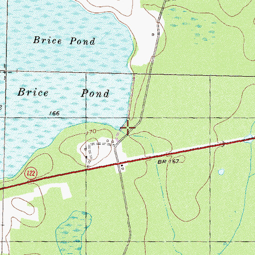 Topographic Map of Brice Mill (historical), GA