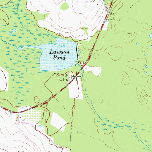Topographic Map of Corinth Church (historical), GA