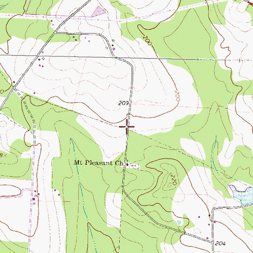 Topographic Map of Golden (historical), GA