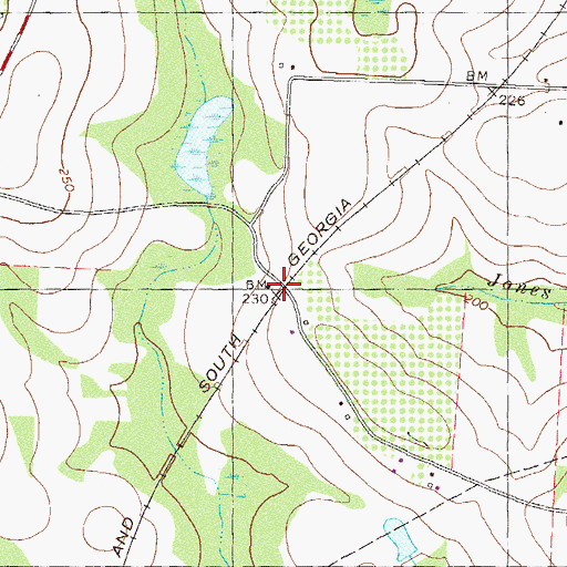 Topographic Map of Kennedy (historical), GA