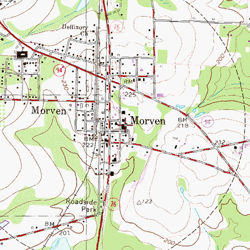 Topographic Map of Morven Elementary School, GA