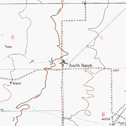 Topographic Map of Smith Ranch, AZ