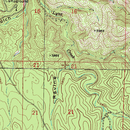 Topographic Map of Smith Ravine, AZ