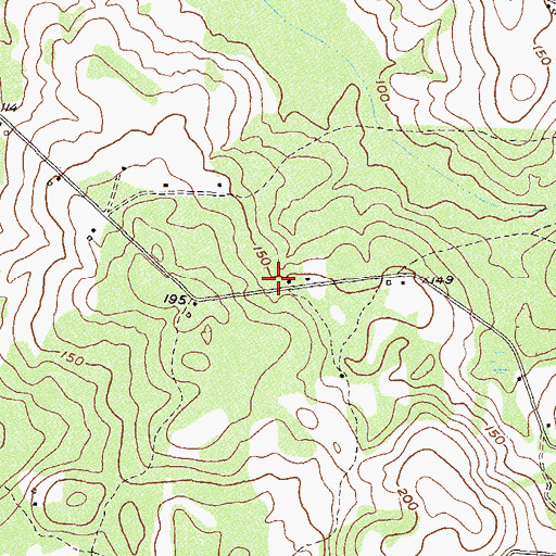 Topographic Map of Pine Hill Church, GA